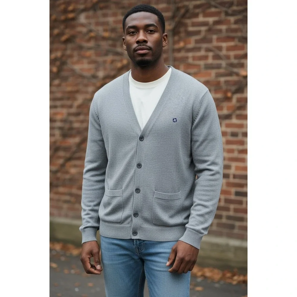 LANDS END OUTFITTERS Men's BUTTON UP Sweater Cardigan SZ‎ M Button Up Pockets